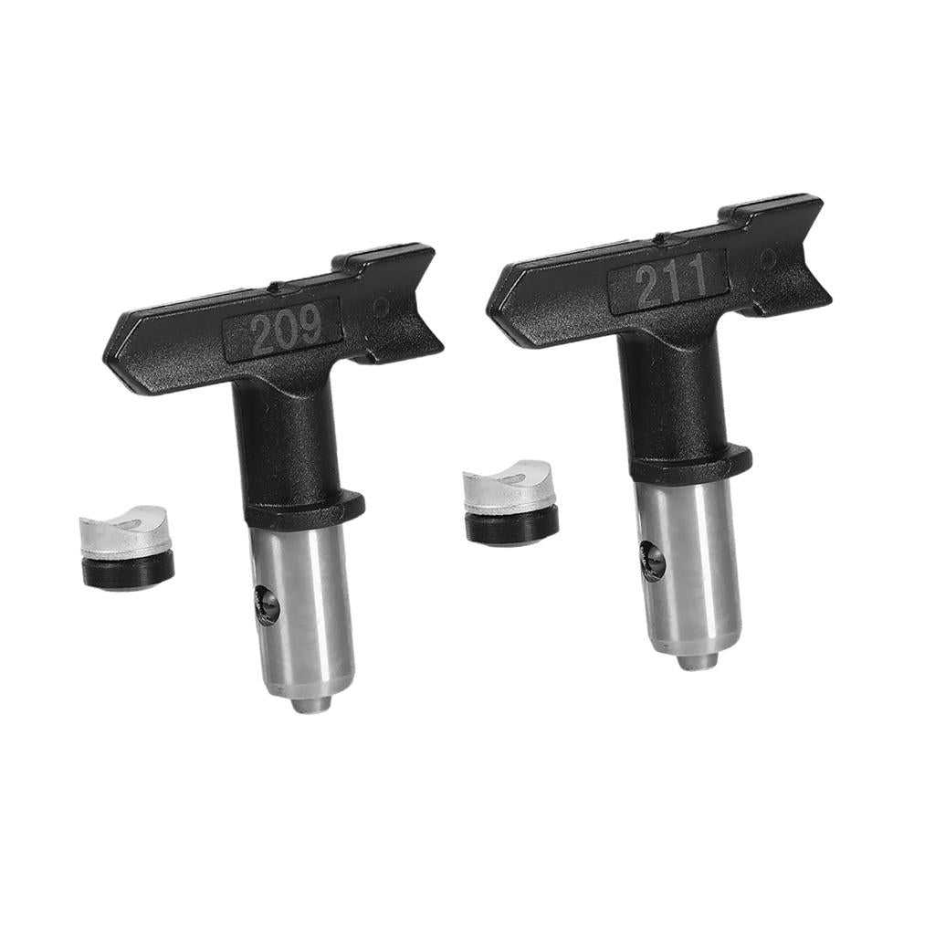 2Pieces Durable Black Airless Spray Tip Nozzle For Paint Sprayer 209&211