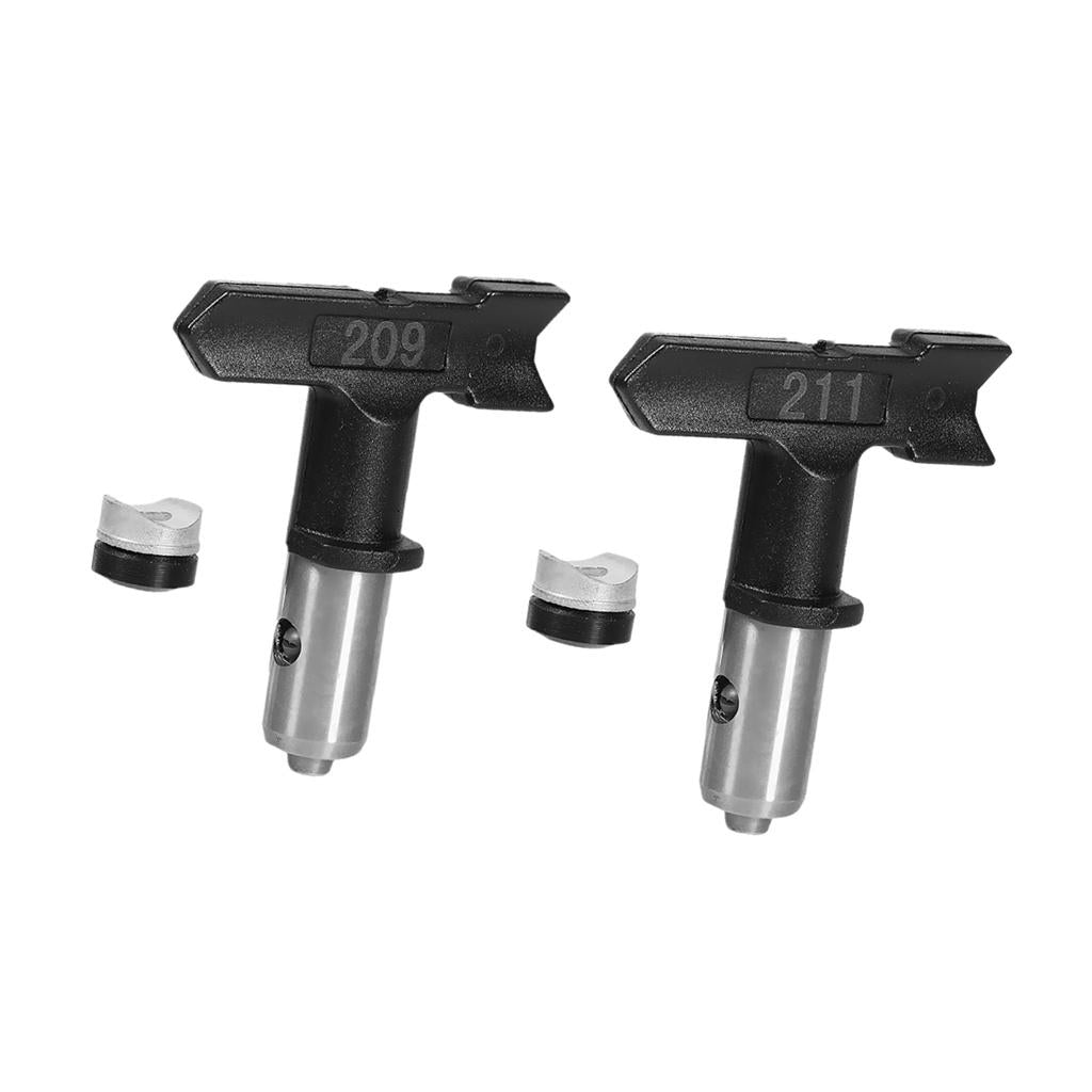 2Pieces Durable Black Airless Spray Tip Nozzle For Paint Sprayer 209&211
