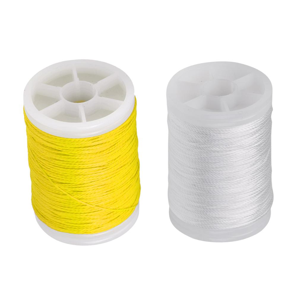 110m Fiber Bow String Serving Material Bowstring Protect Yellow+White