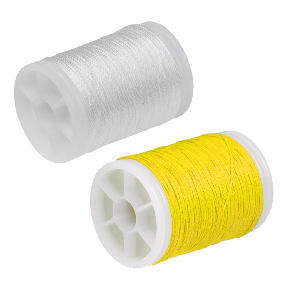 110m Fiber Bow String Serving Material Bowstring Protect Yellow+White