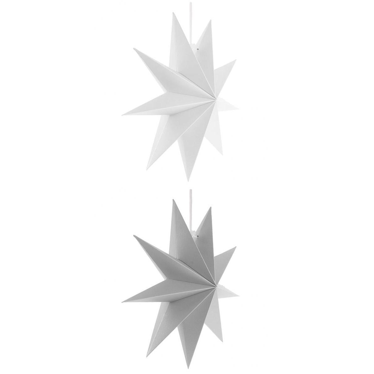 2x Large 3D Paper 9-Point Star Wedding Party Hanging Decor Ceiling Ornaments