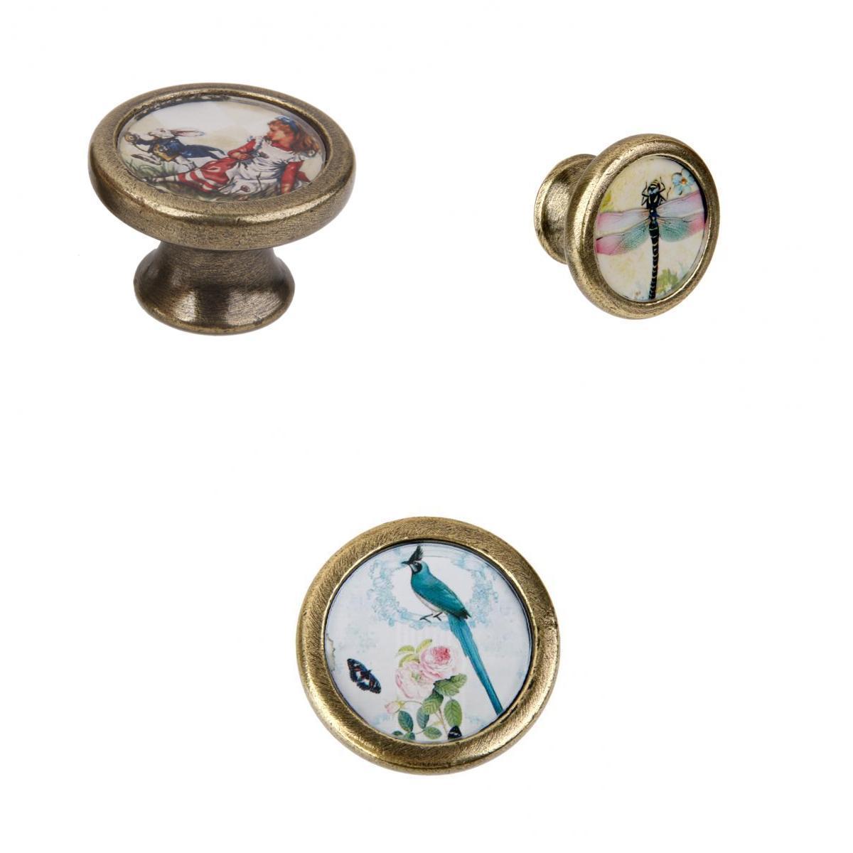 3 Pieces Home Cabinet Door Drawer Handles Bin Pull Knobs Furniture Hardware