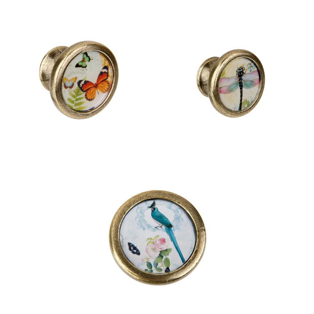 3 Pieces Retro Style Cabinet Door Drawer Handle Pull Knob Furniture Hardware