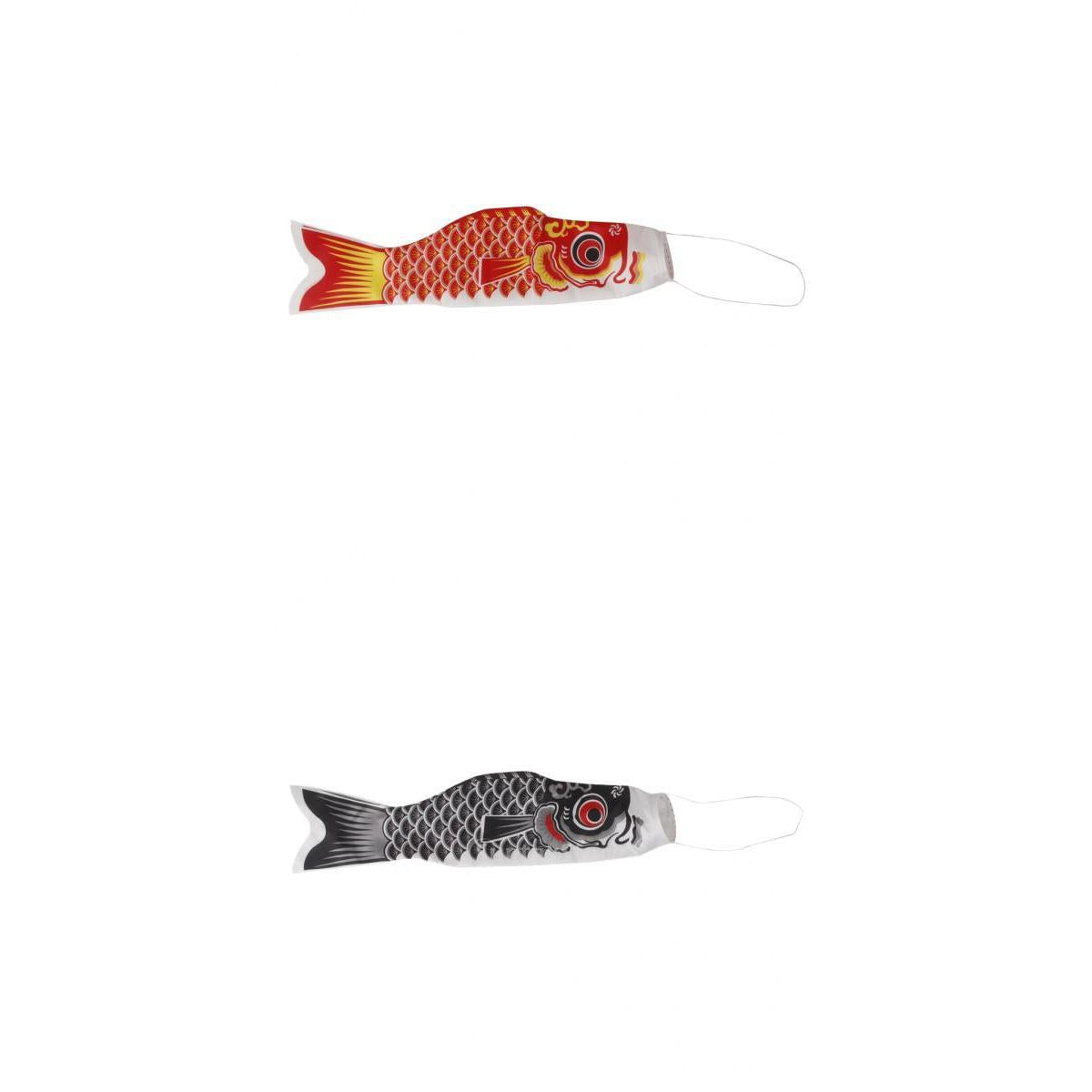 2 pieces Japanese Windsock Carp Flag Koi Nobori Sailfish Wind Streamer 40cm