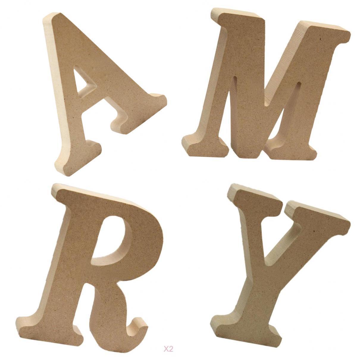 5Pieces Wooden Alphabet Craft MARRY Letter Plaque Wall Hanging Wedding Decor