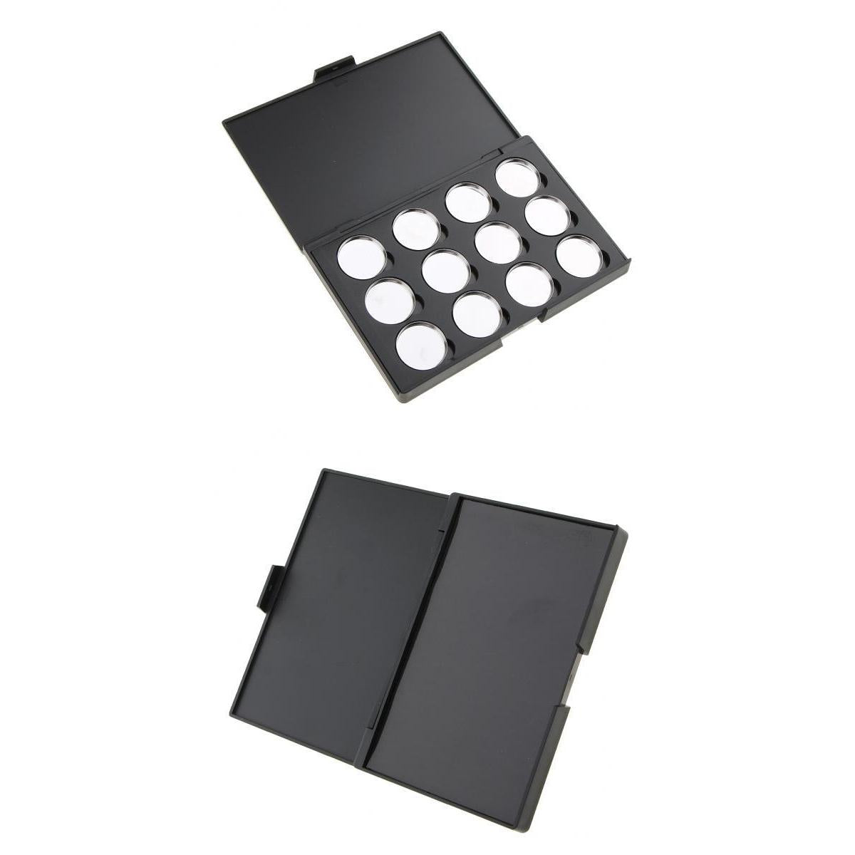 2 Pieces DIY Empty Magnetic Palette Box for Eyeshadow Powder Makeup Case