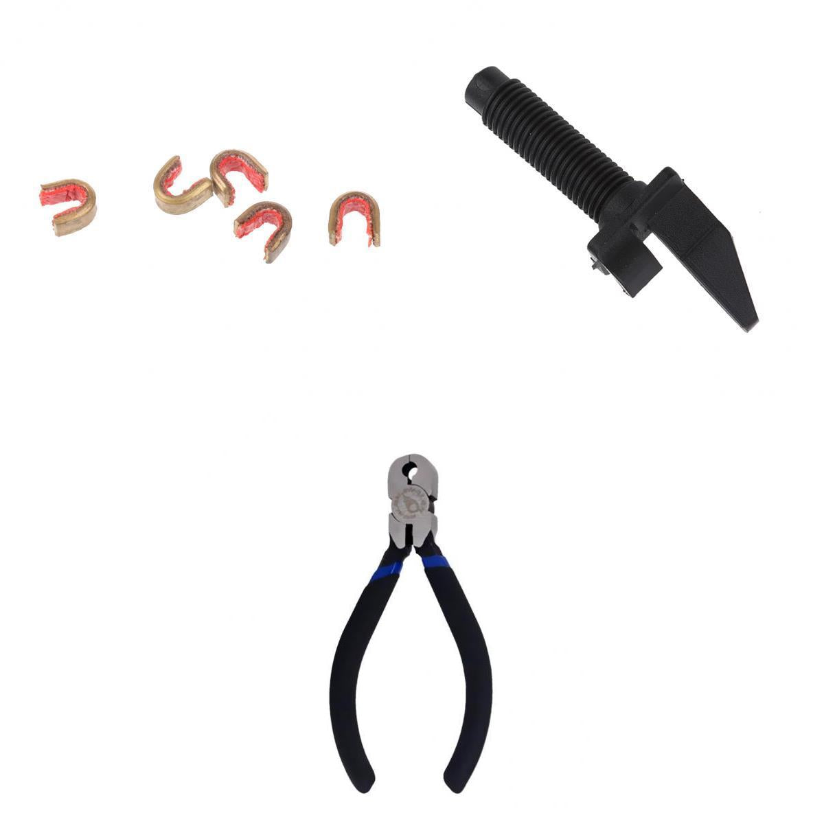 Archery Nocking Pliers with Bowstring Nocks Set and Screw On Arrow Rest
