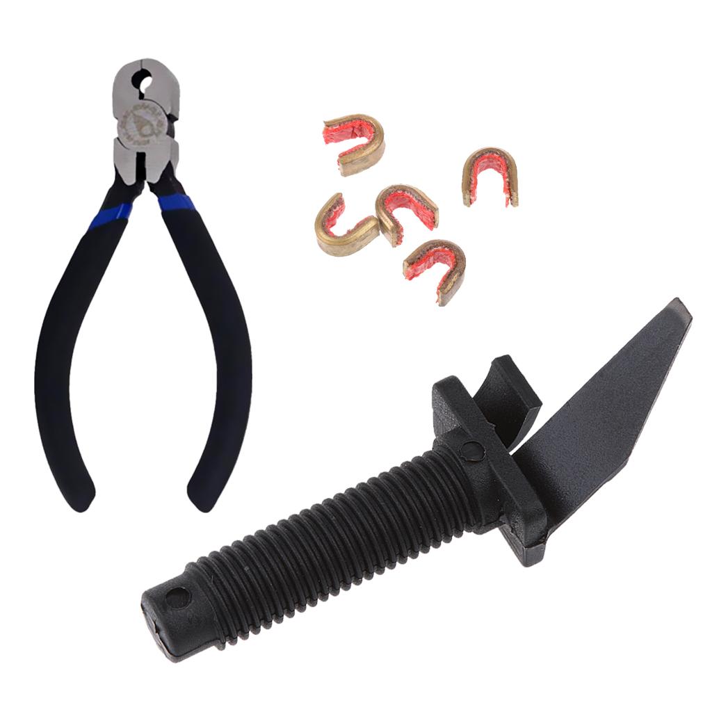Archery Nocking Pliers with Bowstring Nocks Set and Screw On Arrow Rest