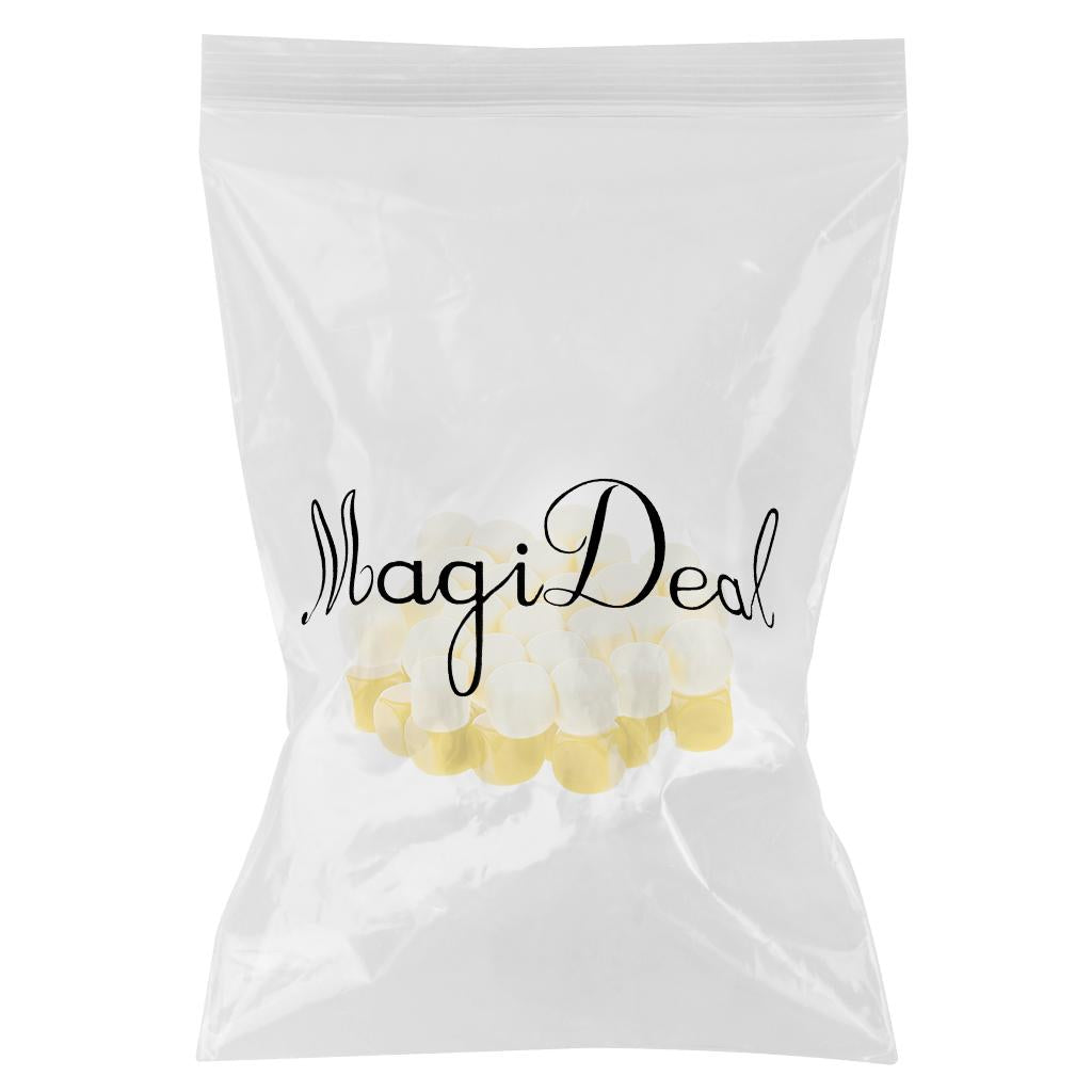 50 Pieces Opaque Blank Dice D6 for D&D RPG Party Games Yellow + Beige