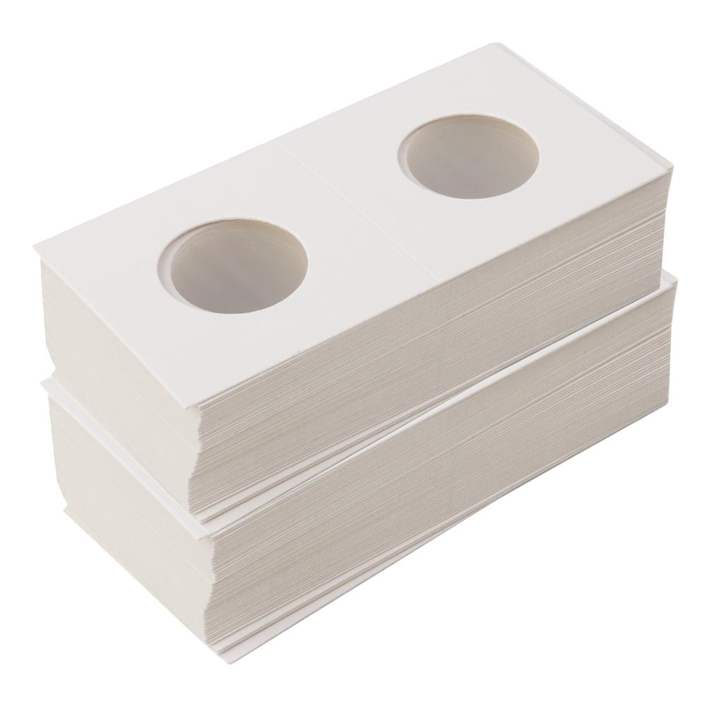 100PCS Cardboard Coin Holders Flips Mylar Coin Supplies 23/20.5mm