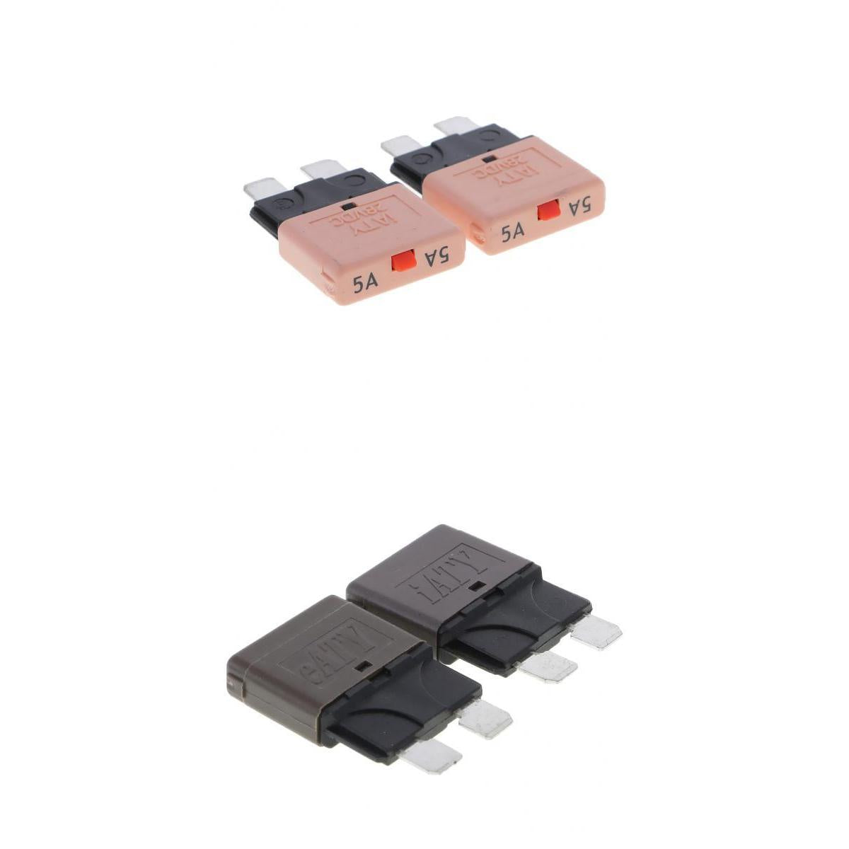 4Pcs 28V 7.5A+5A Auto Car Truck Boat Mini Blade Fuses Manual Circuit Breaker