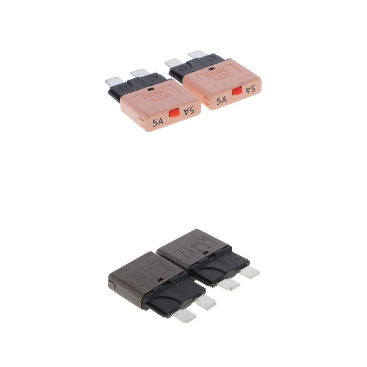 4Pcs 28V 8A+5A Auto Car Truck Boat Mini Blade Fuses Manual Circuit Breaker