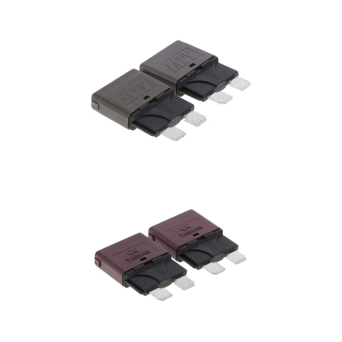 4Pcs 28V 7.5A+10A Car Truck Boat Mini Blade Fuses Manual Circuit Breaker