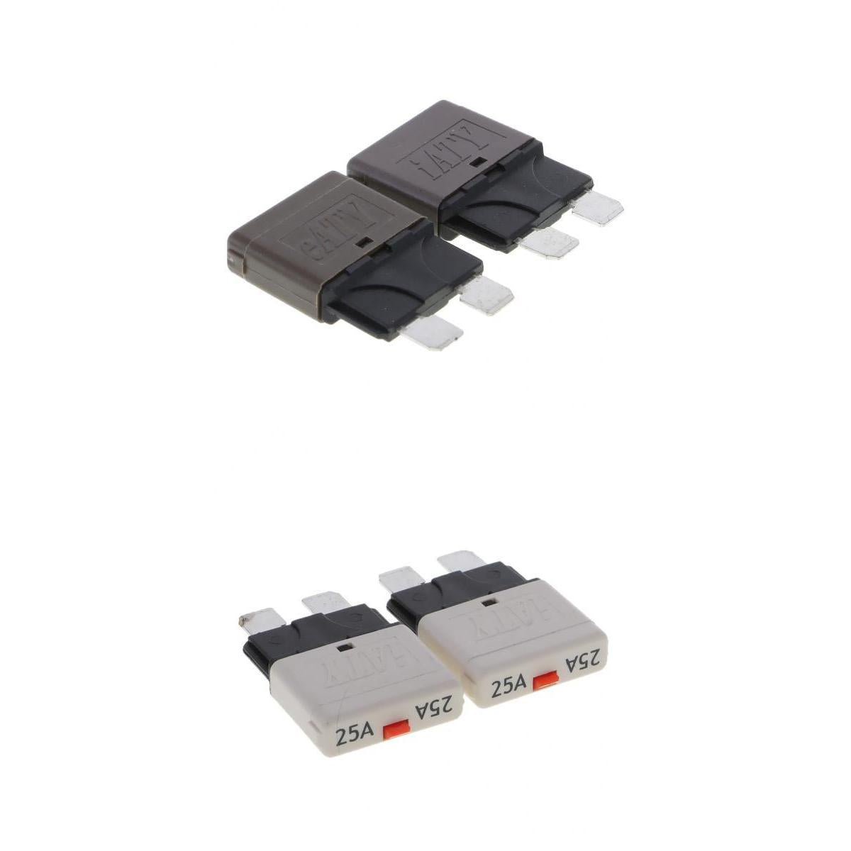 4Pcs 28V 7.5A+25A Car Truck Boat Mini Blade Fuses Manual Circuit Breaker