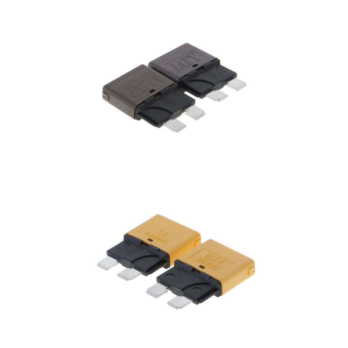 4 Pieces 28V 8A+20A Car Truck Boat Mini Blade Fuses Manual Circuit Breaker