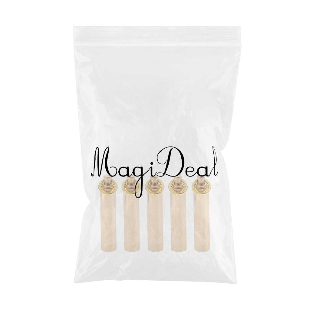 5 Pieces Waterproof Brass Capsule Holder Pill Container Box Case Key Ring