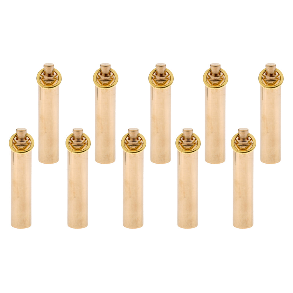 10 Pieces Waterproof Brass Capsule Holder Pill Container Box Case Key Ring