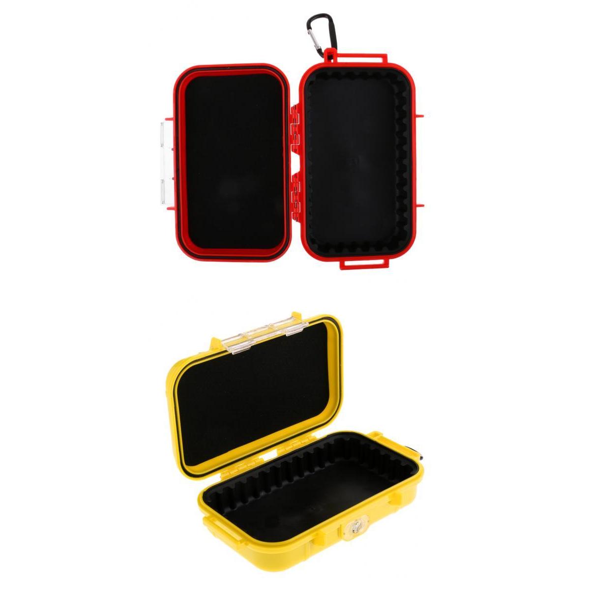 2 Pieces Outdoor Shockproof Survival Waterproof Storage Case Box Container