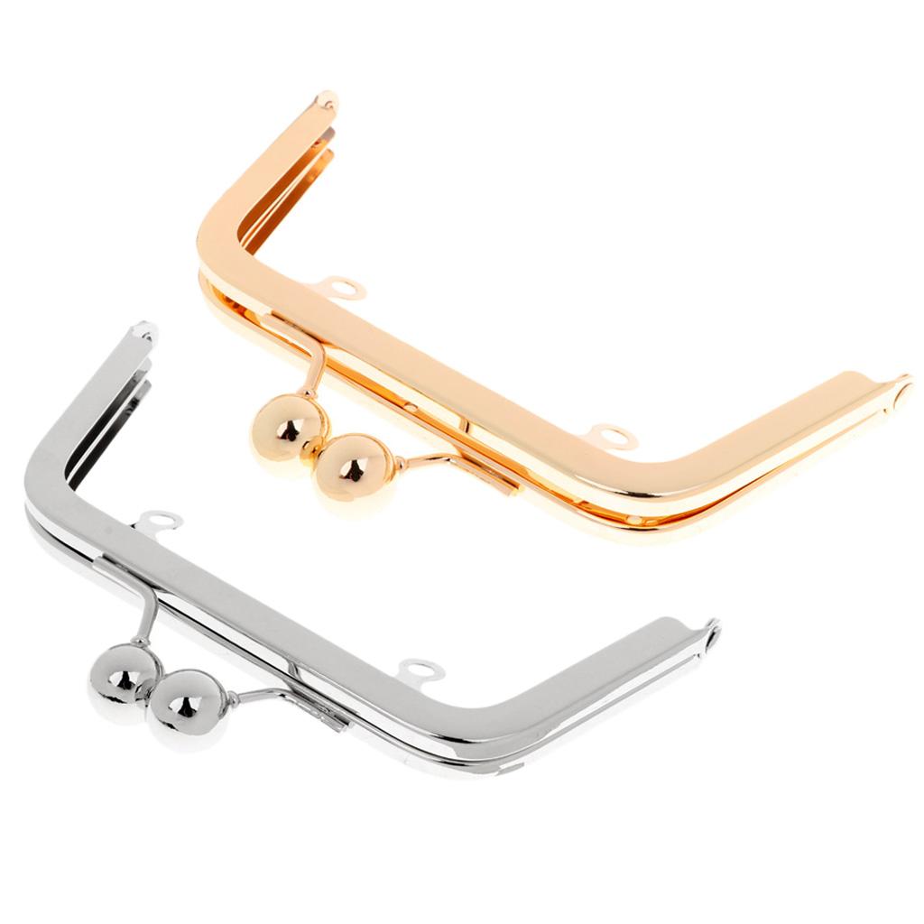 2Pcs Metal DIY Purse Coins Bags Metal Kiss Clasp Alloy Lock Frame