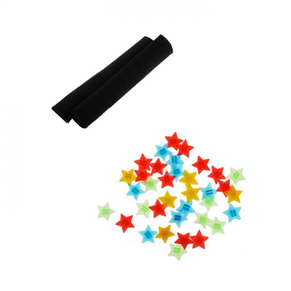 Bike Frame Cover Chain Stay Protector Guard + Bicycle Wheel Spoke Star Beads