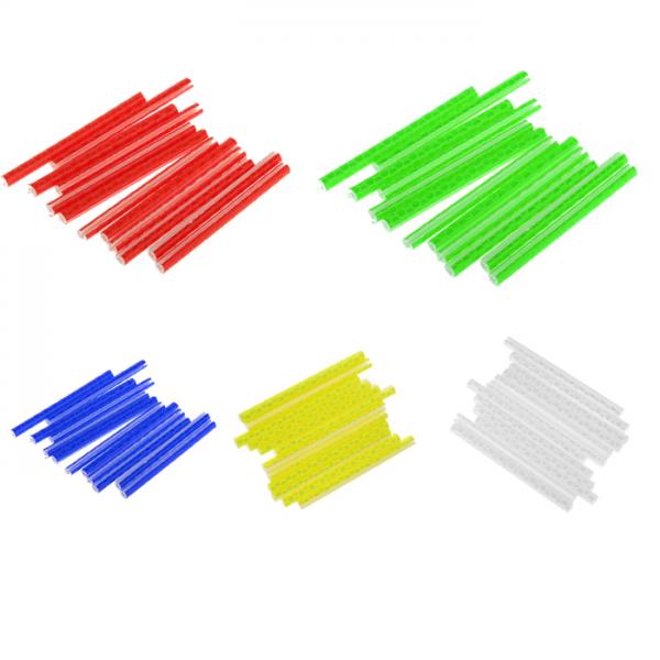 60Pcs Bike Cycling Reflective Spoke Rod Hot Wheel Rim Reflector Clip on Tube