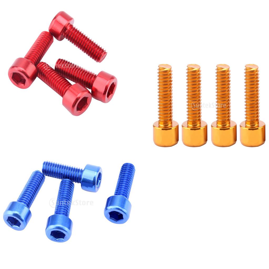 12pcs Alloy Bike Water Bottle Cage Bolts Holder Socket Screws Red Gold Blue
