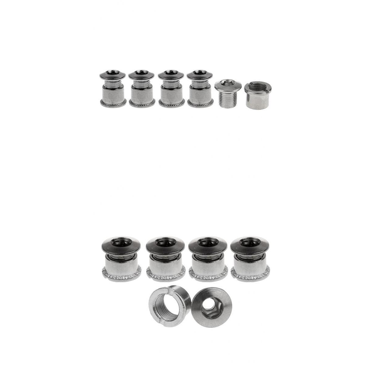 10 Pairs Crankset Bolts Chainring Bolts & Nuts For Mountain Bike Silver-B C