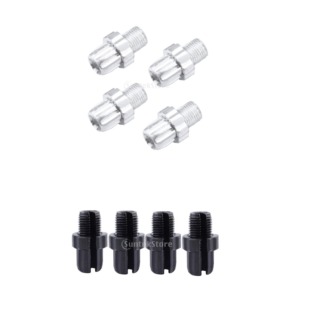 8x Aluminum Bike Brake Handle Adjustment Screw Bike Accessories Silver Black