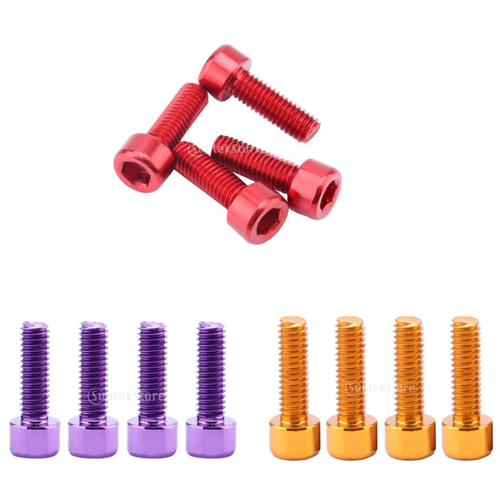 12x Alloy Bike Water Bottle Cage Bolts Holder Socket Screws Purple Gold Red