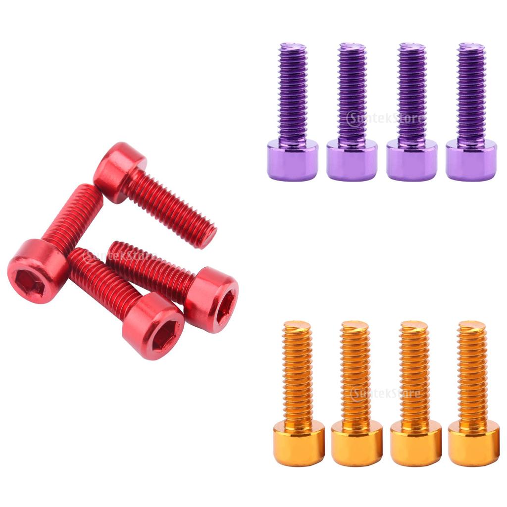 12x Alloy Bike Water Bottle Cage Bolts Holder Socket Screws Purple Gold Red