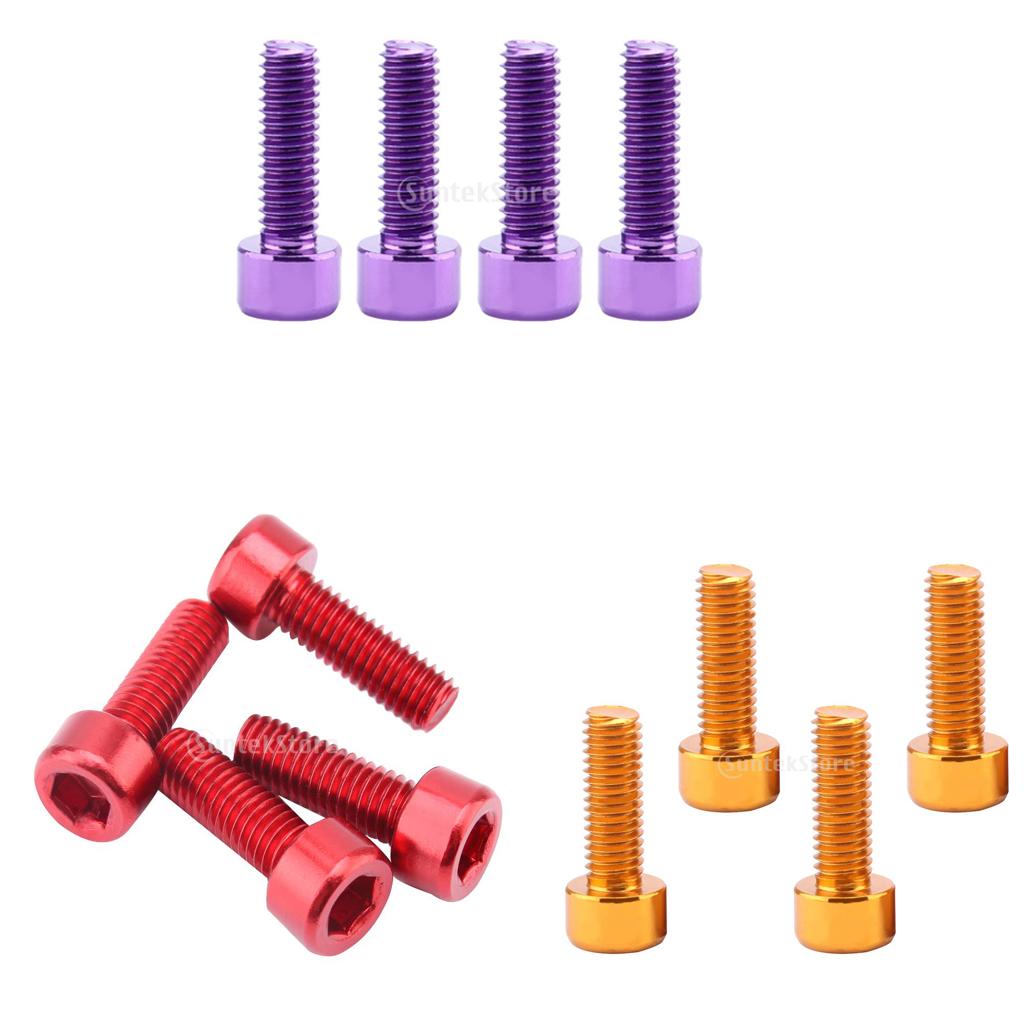 12x Alloy Bike Water Bottle Cage Bolts Holder Socket Screws Purple Gold Red