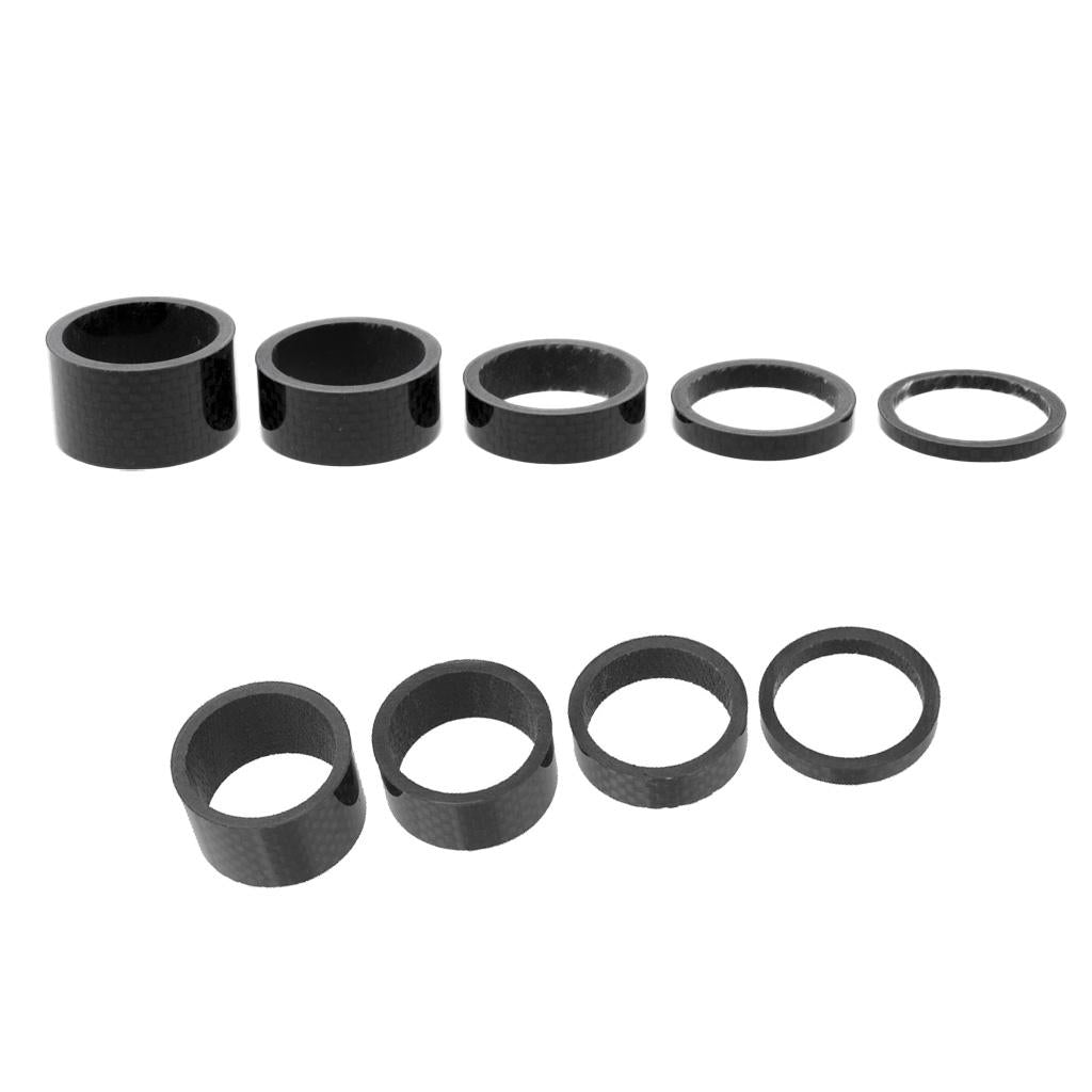 9pcs Carbon Fiber Spacer Bike MTB Bicycle Headset Stem Washer