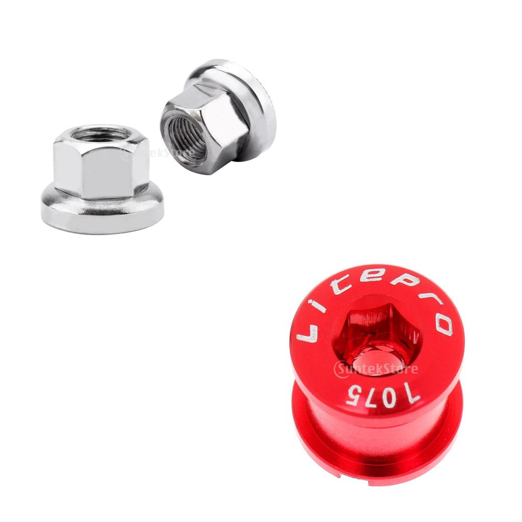 1 Pair Bicycle Bike Nuts Track Wheel Nuts + 1pcs Alloy Bike Crank Arm Screw