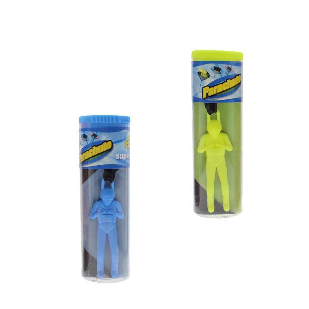 2x Free Toy Hand Throwing Parachute Kite Toy, Fluorescent Dreen+ Blue