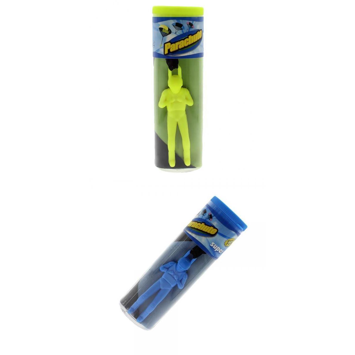 2x Free Toy Hand Throwing Parachute Kite Toy, Fluorescent Dreen+ Blue