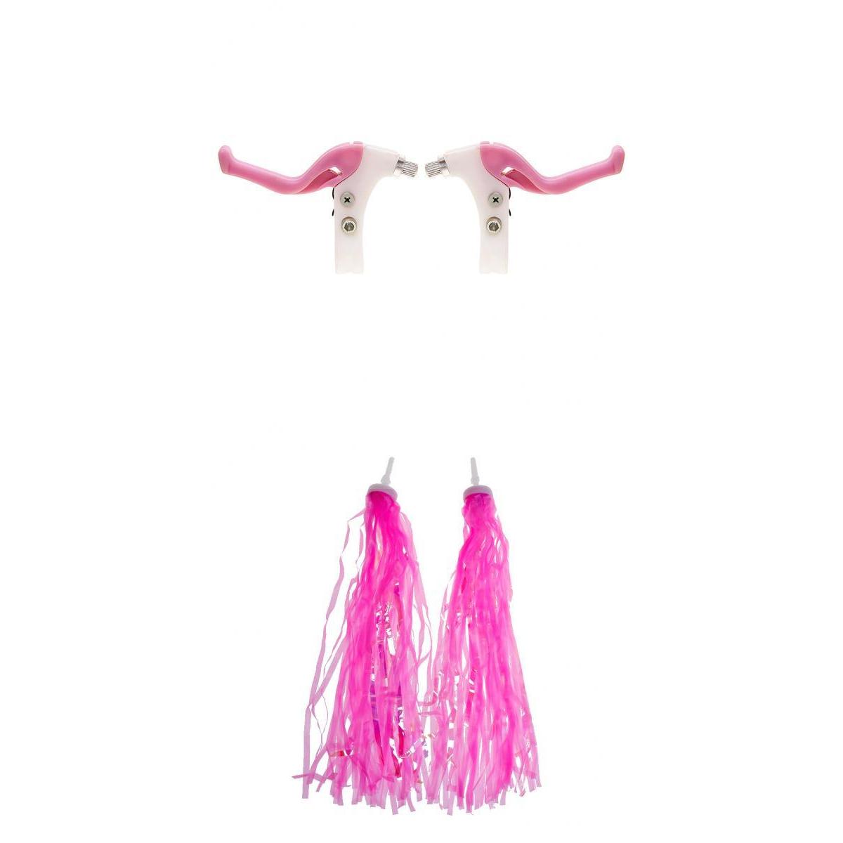 Bicycle Bike Streamers Kids Girls Handlebar Grips Tassels + Brake Levers