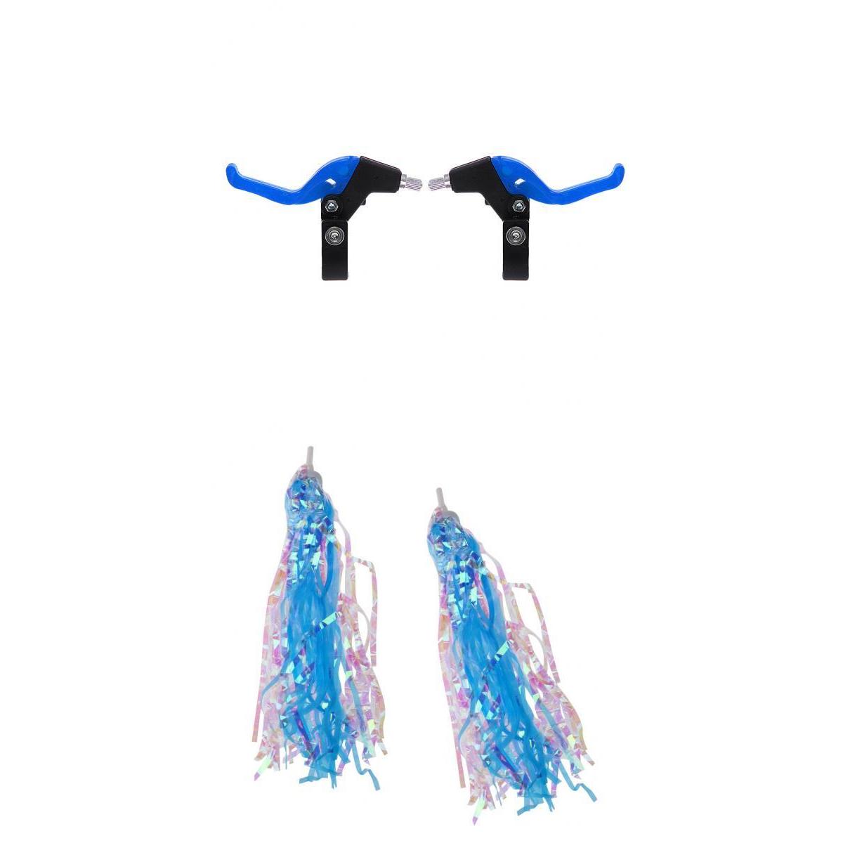 Children Kids Universal Twin Bicycle Bike Brake Levers Set + Bike Streamers
