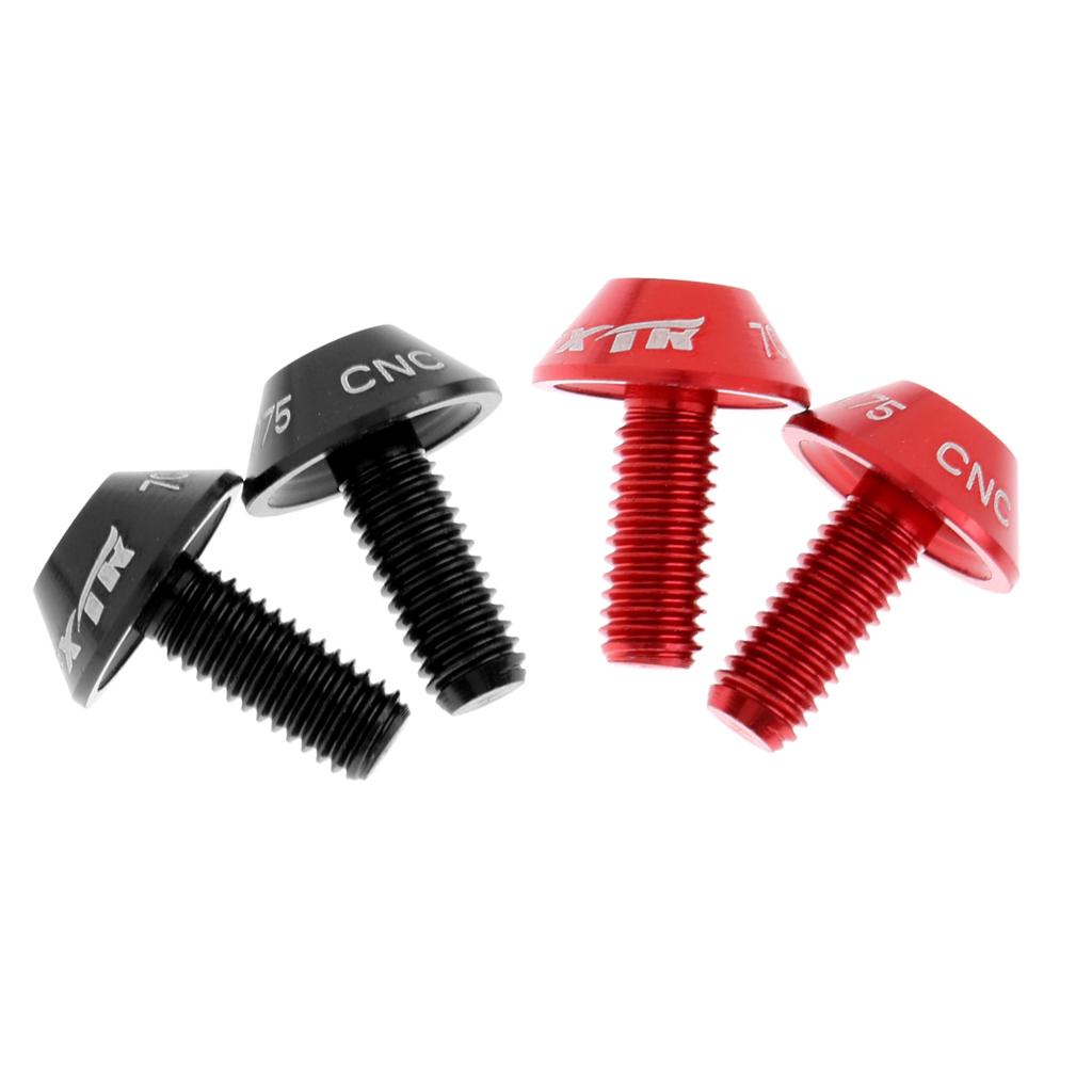 4Pcs Lightweight Aluminium Alloy Water Bottle Cage Bolts Screws M5 x 12mm