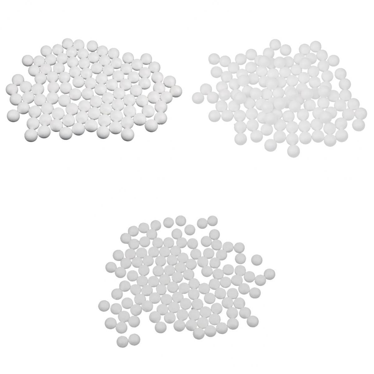 300 Pieces 15mm 20mm 25mm Mixed White Modelling Craft Polystyrene Foam Balls