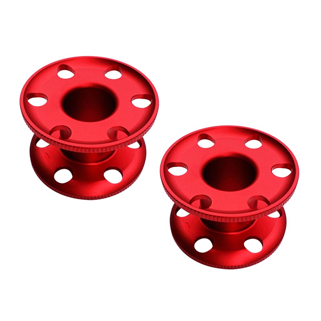 2 Pieces Scuba Diving Finger Spool Dive Reel Snorkeling Guide Line Spool Red