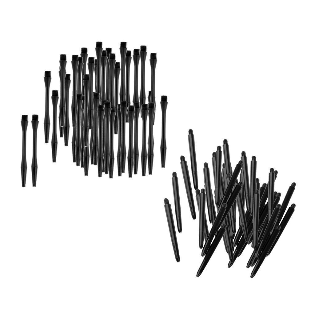 120 Pcs Thread Plastic Re-Grooved Dart Stems Shafts Black