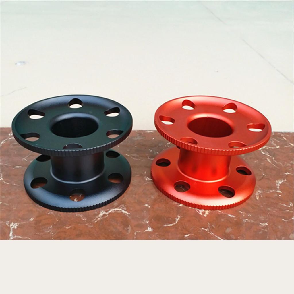 2 Pieces Kit Scuba Dive Finger Spool Snorkeling Guide Line Reel Black Red