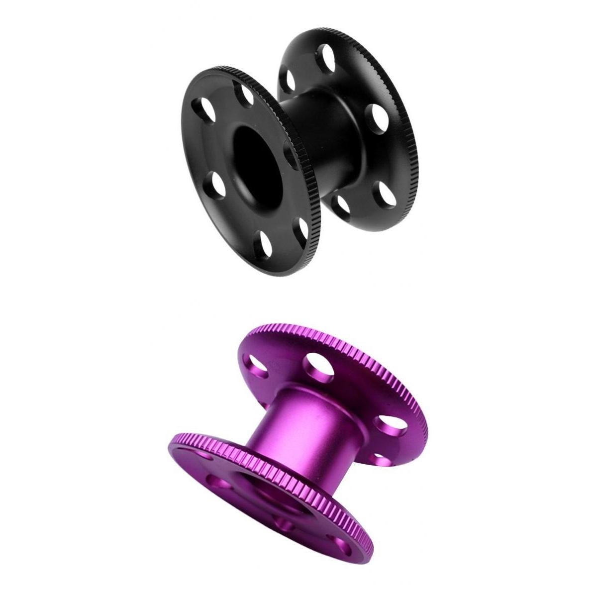 2 Pieces Kit Scuba Dive Finger Spool Snorkeling Guide Line Reel Black Purple