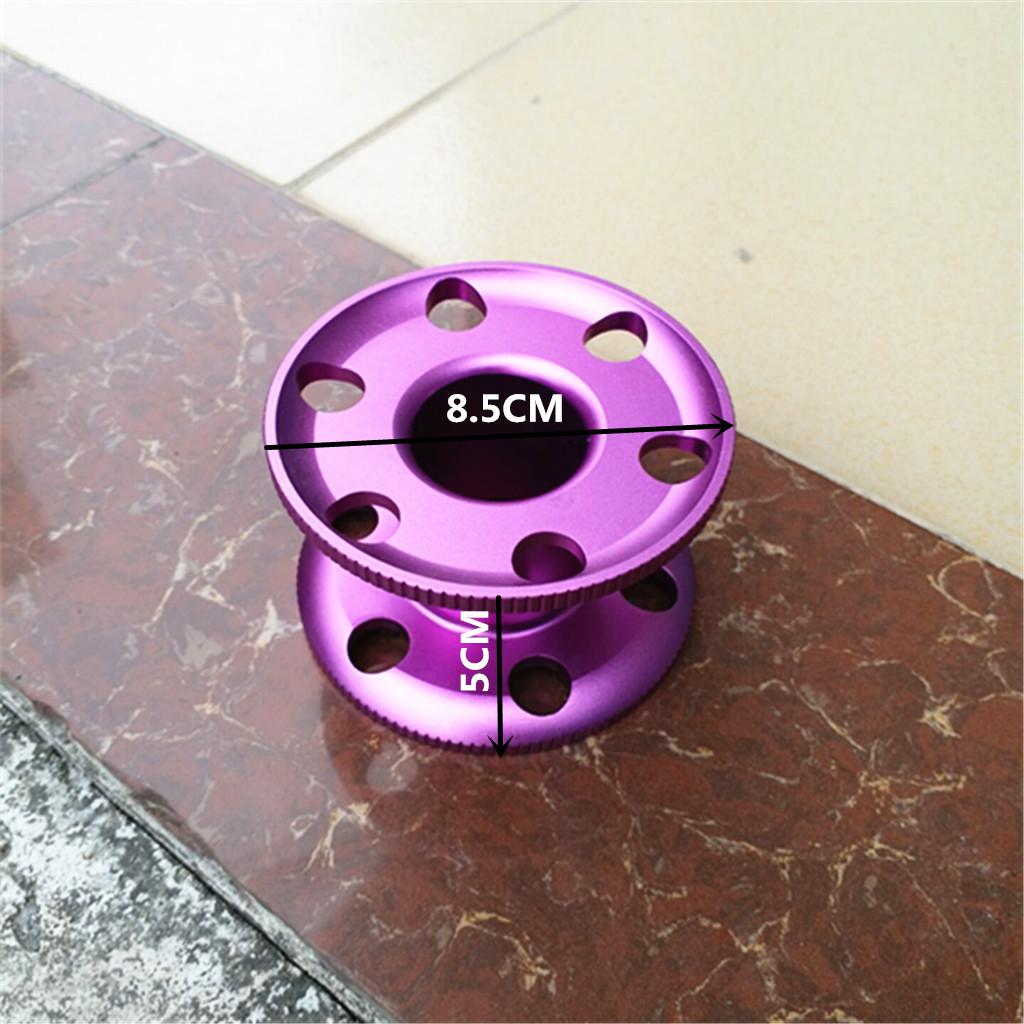 2 Pieces Kit Scuba Dive Finger Spool Snorkeling Guide Line Reel Black Purple