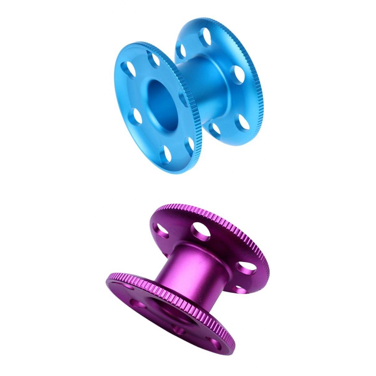 2 Pieces Kit Scuba Dive Finger Spool Snorkeling Guide Line Reel Blue Purple