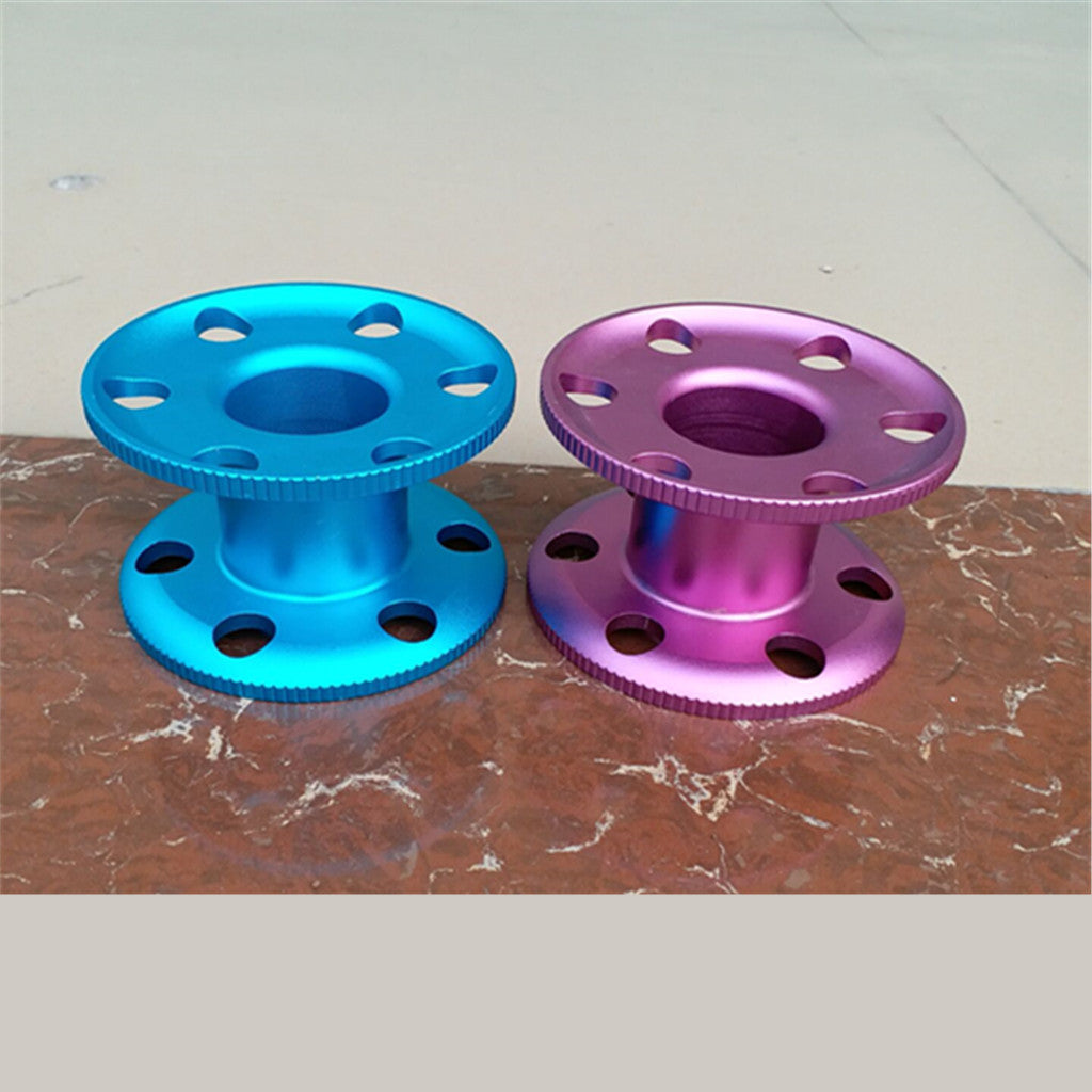 2 Pieces Kit Scuba Dive Finger Spool Snorkeling Guide Line Reel Blue Purple