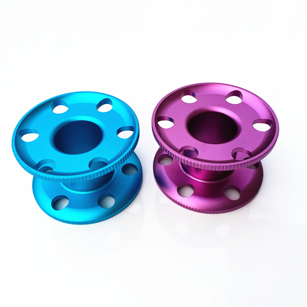 2 Pieces Kit Scuba Dive Finger Spool Snorkeling Guide Line Reel Blue Purple