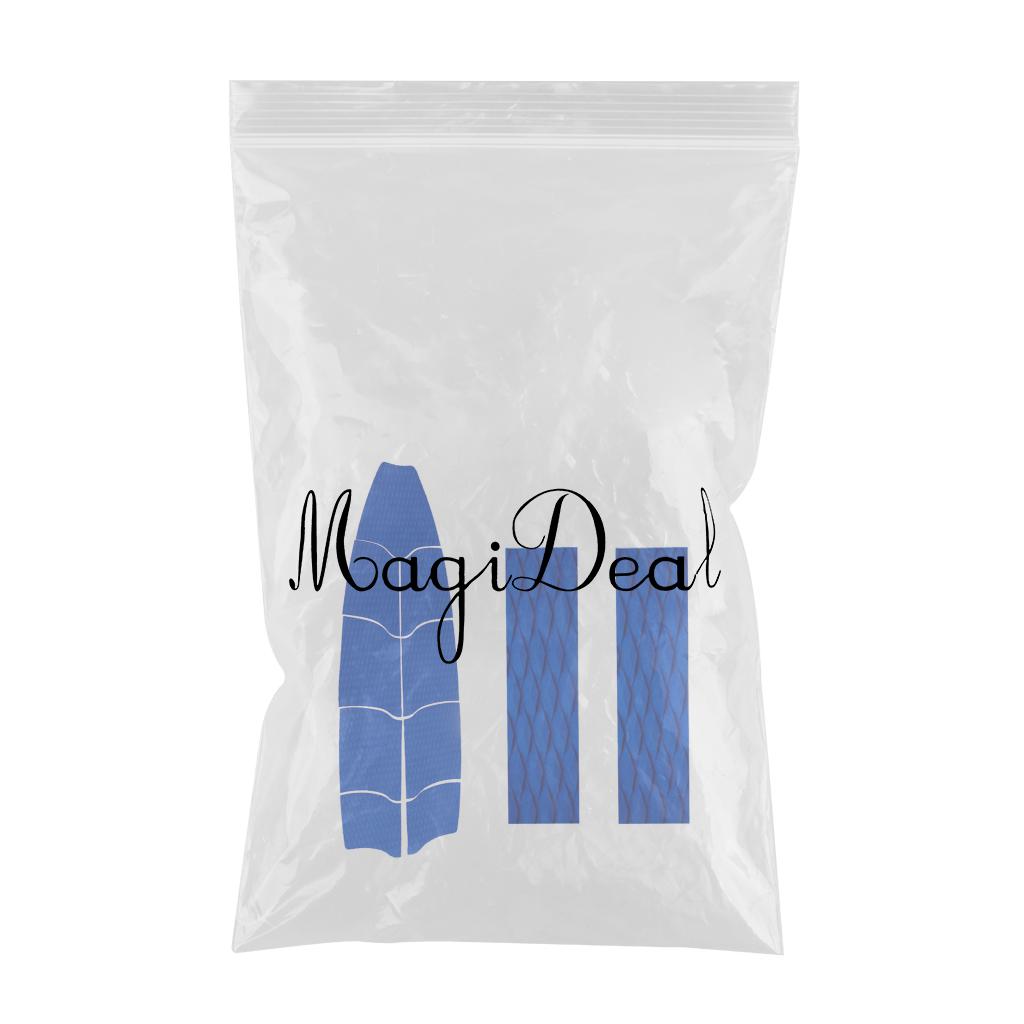 9 Pieces Blue EVA Surfboard Full Deck Traction Pad Grip with 2 Tail Pads