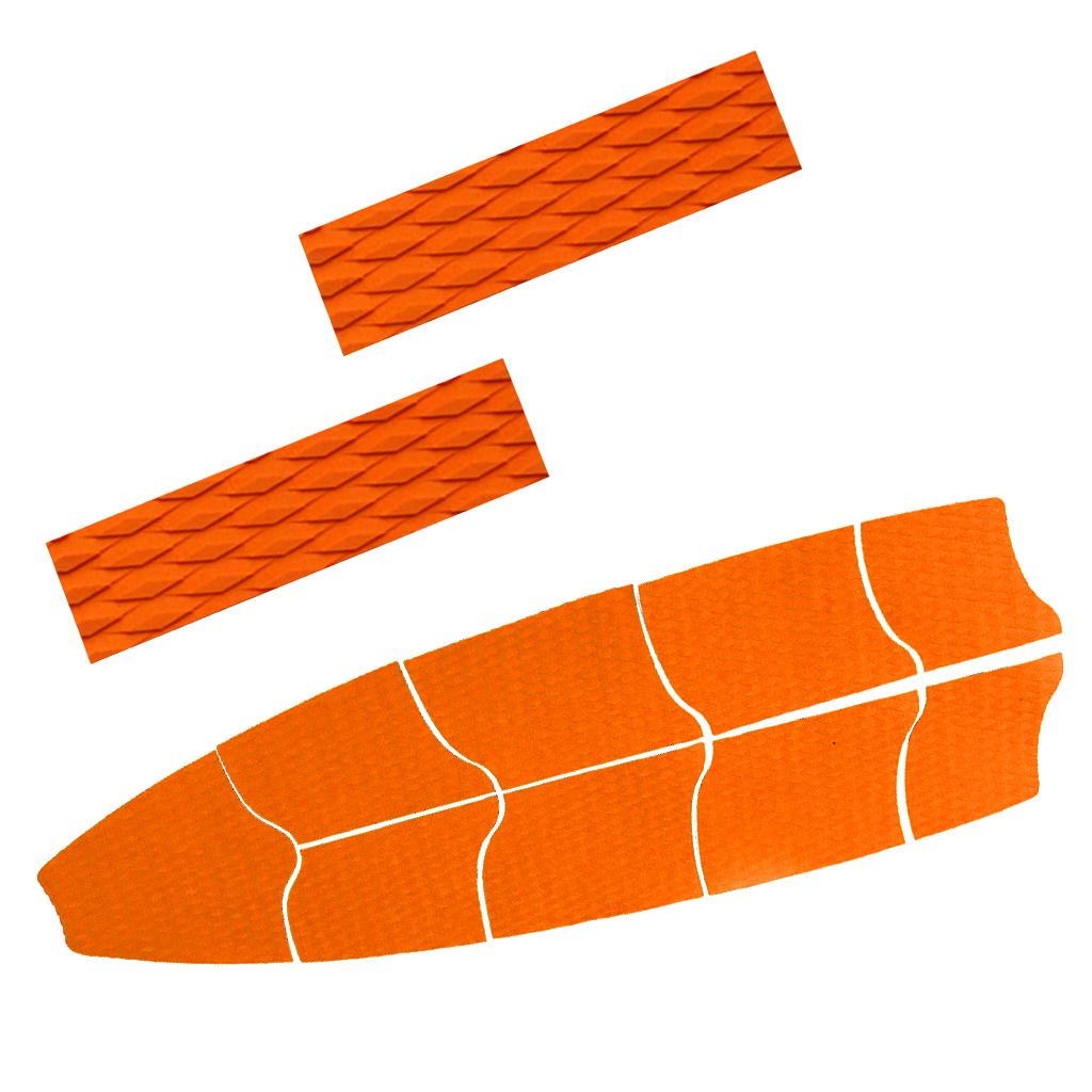 9 Pieces Non-Slip EVA Surfboard Full Deck Traction Pad Grip with 2 Tail Pads