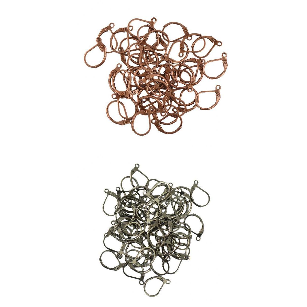 100Pcs Leverback Earrings Hook Ear Wire Clip Ear Findings for DIY Earrings